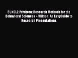 PDF BUNDLE: Privitera: Research Methods for the Behavioral Sciences   Wilson: An EasyGuide