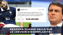 Benzema clashe Valls sur le «devoir d'exemplarité»