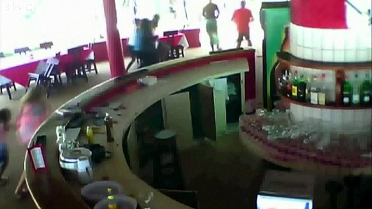 Ivory Coast_ Footage shows guests fleeing after hearing gunshots - BBC News