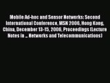 PDF Mobile Ad-hoc and Sensor Networks: Second International Conference MSN 2006 Hong Kong China