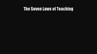 Read The Seven Laws of Teaching PDF