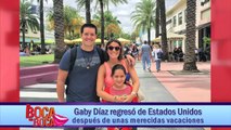 Gaby Díaz regresó de Estados unidos después de unas merecidas vacaciones