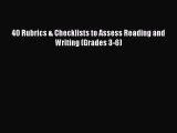 Download 40 Rubrics & Checklists to Assess Reading and Writing (Grades 3-6) PDF