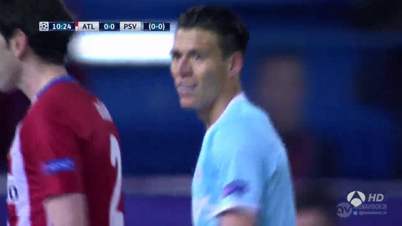 Hector Moreno 1st Big Chance - Atletico Madrid v. PSV Eindhoven 15.03.2016 HD