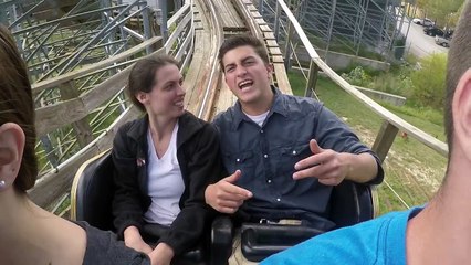 In a roller coaster: thrill provided
