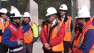 Ministro de Energía visita obras de hidroelectrica de pasada La Confluencia, zona precordillerana de San Fernando