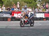Biker Shows Amazing Stunts & One Wheeling - Polish Stunts Cup