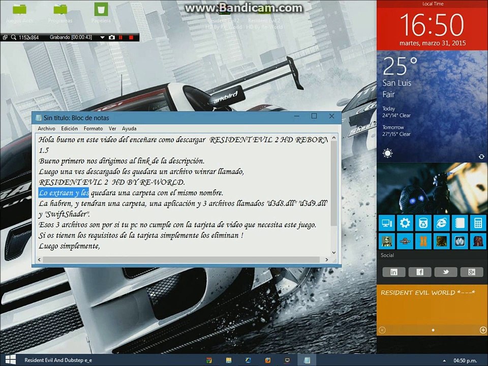Descargar Resident Evil 2 Reborn HD 2015