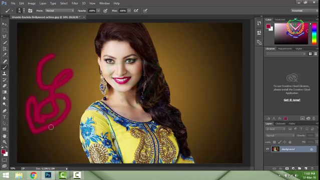 Lecture 7 a brush pencil tool in adobe photoshop CC in urdu hindi