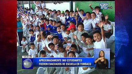 Escuela cuarteada y estudiantes evacuados en Tumbaco por sismo