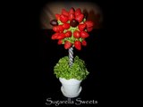 Edible fruit arrangement - strawberry topiary tree