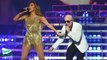 Jennifer Lopez Surprises Crowd at Pitbull's Vegas Show