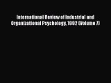 [PDF] International Review of Industrial and Organizational Psychology 1992 (Volume 7) [Read]