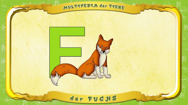 Multipedia der Tiere Buchstabe. F der Fuchs