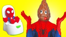 Spiderman & Pink Spidergirl VS Spiderbaby’s Poo! Farts & Potty Training! Superheroes in Real Life -)