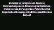 Read Variation Im Europäischen Kontrast: Untersuchungen Zum Satzanfang Im Deutschen Französischen