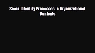 [PDF] Social Identity Processes in Organizational Contexts [Download] Online
