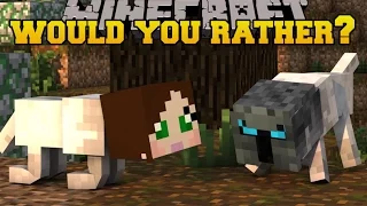 PAT AND JEN PopularMMOs Minecraft: WOULD YOU RATHER?! Mini-Game
