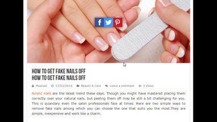 How to Get Fake Nails Off