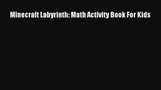 Download Minecraft Labyrinth: Math Activity Book For Kids Free Books