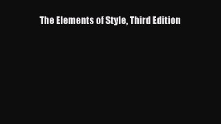 Read The Elements of Style Third Edition Ebook Free