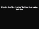 PDF Effective Data Visualization: The Right Chart for the Right Data Free Books
