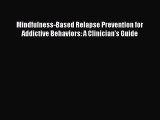 Read Mindfulness-Based Relapse Prevention for Addictive Behaviors: A Clinician's Guide Ebook