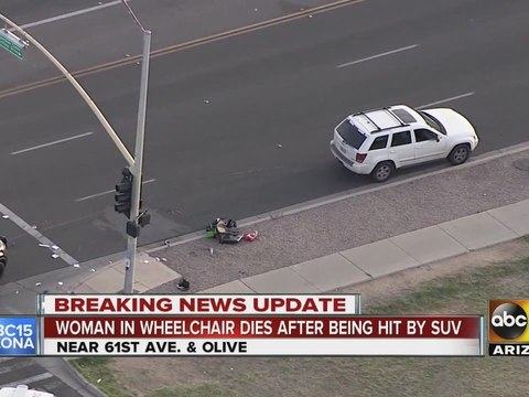 Woman in wheelchair dies after being hit by SUV