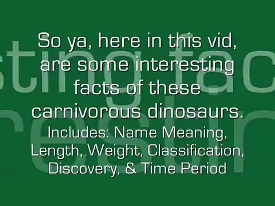 Predator Fact Files