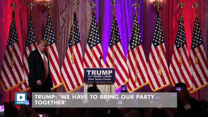 Trump: 'We Have To Bring Our Party Together'