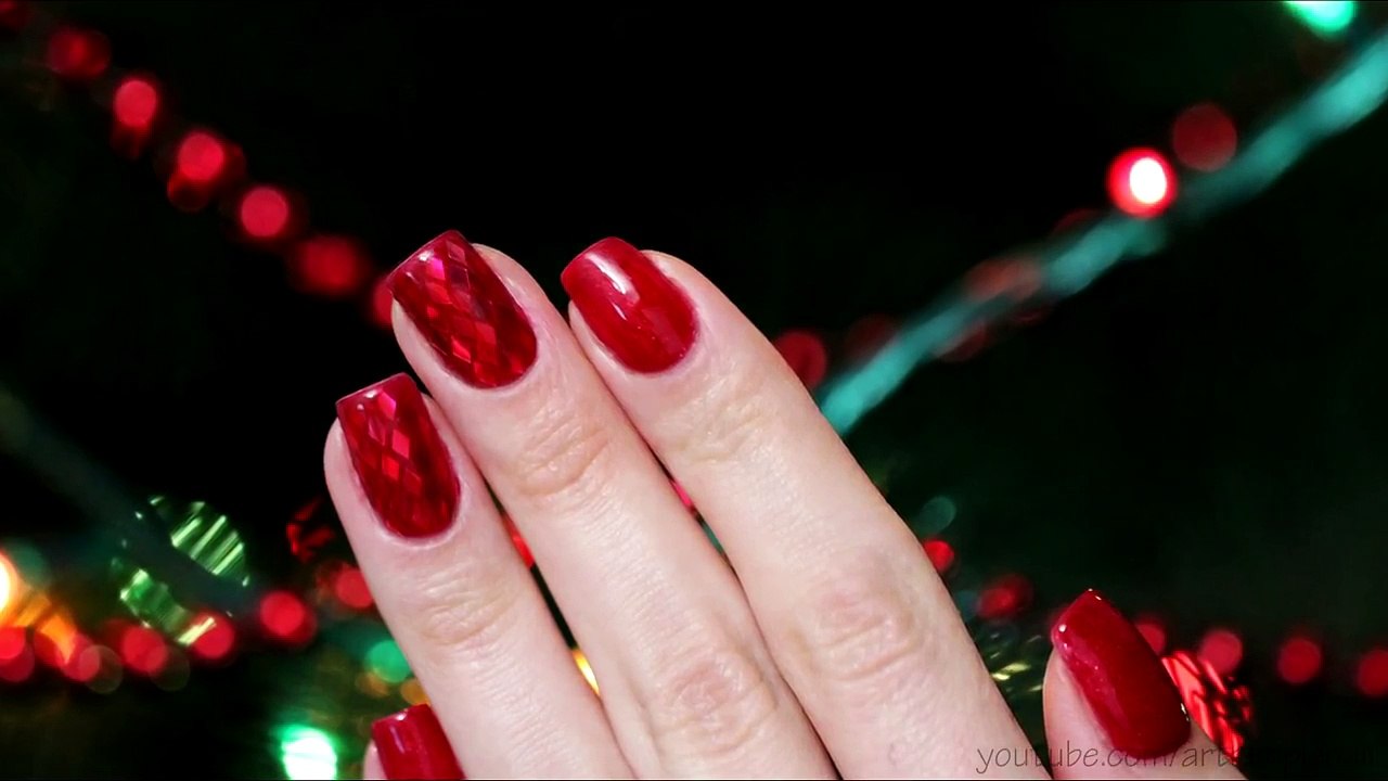 Дизайн ногтей под витражный гель с помощью обычного гель-лака. Маникюр с блестками-ромбиками