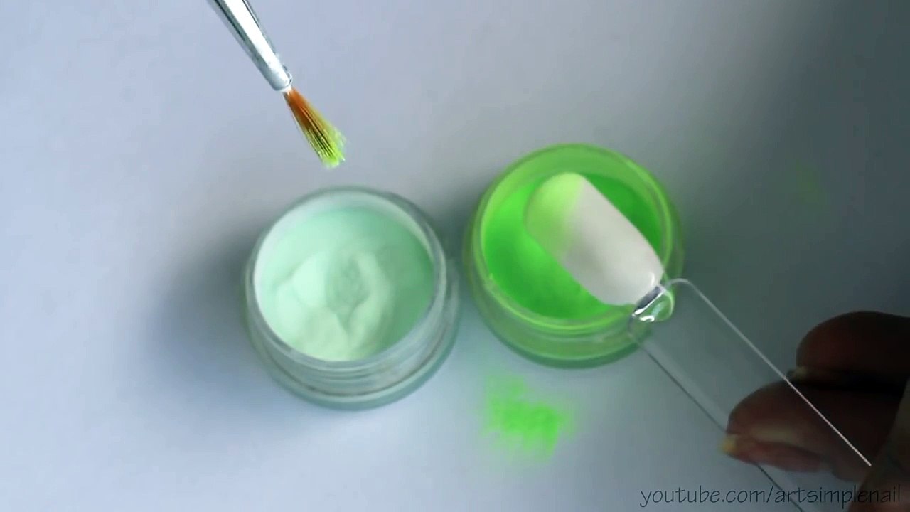 Маникюр ГЕЛЬ ЛАКОМ Градиент  акриловой пудрой - Gradient Acrylic Powder Nail Art