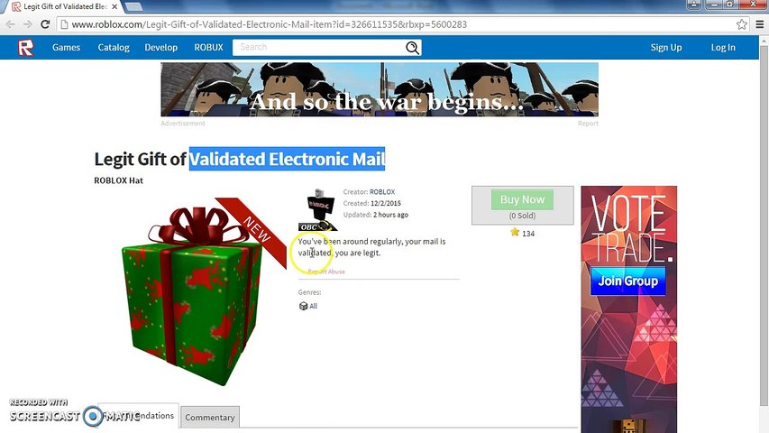 Roblox How To Get Legit Gift Of Validated Electronic Mail Video