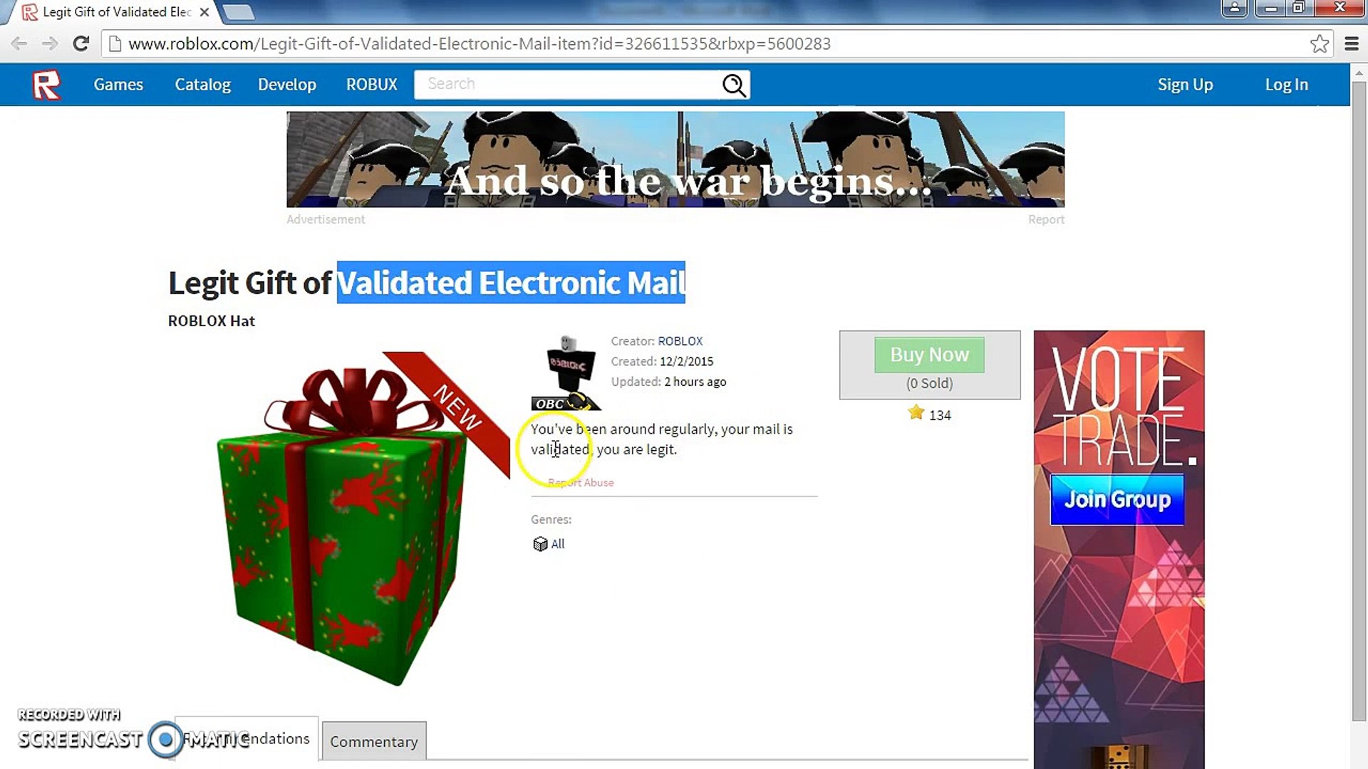 Roblox How To Get Legit Gift Of Validated Electronic Mail Video