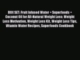 Read BOX SET: Fruit Infused Water   Superfoods   Coconut Oil for All-Natural Weight Loss: Weight