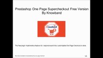 Prestashop One Page Supercheckout Free Version By Knowband