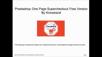 Prestashop One Page Supercheckout Free Version By Knowband