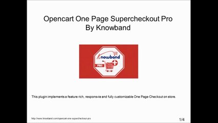 Opencart One Page Supercheckout Pro By Knowband