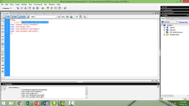 Lecture 2 comments in PHP basic in hindi urdu