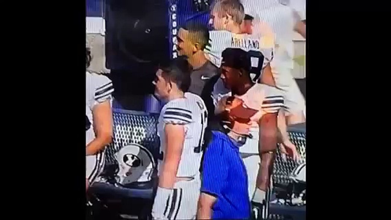 BYU football player Gropes a teammate, groper!!