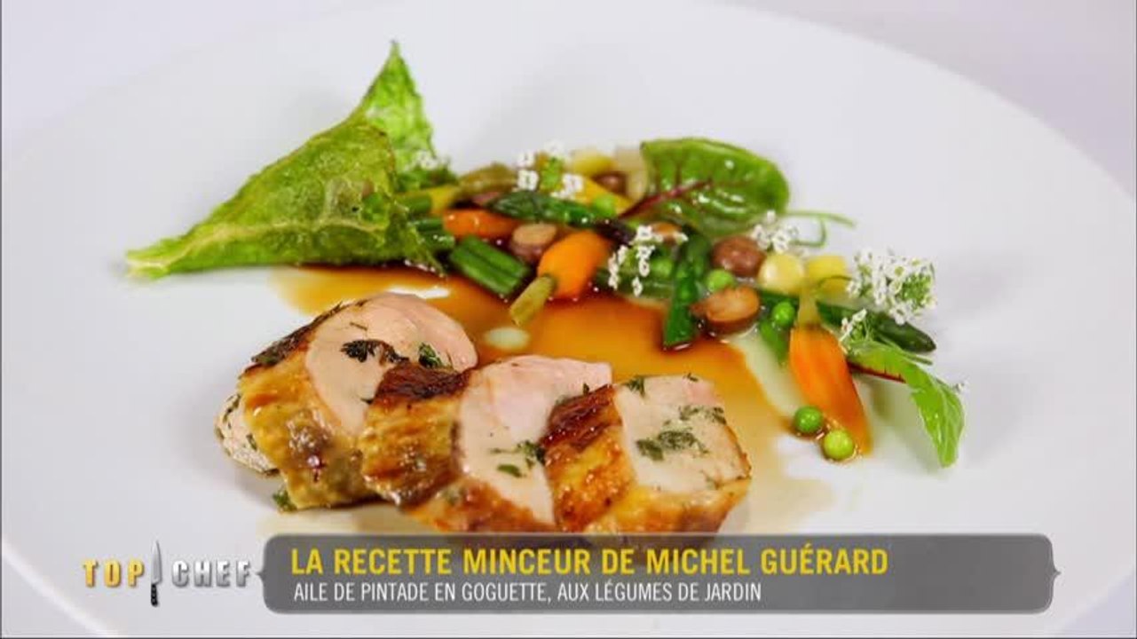 Aile de pintade en goguette, aux légumes de jardin de Michel Guérard