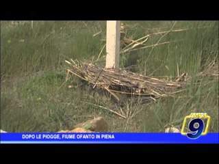 Dopo le piogge, fiume Ofanto in piena