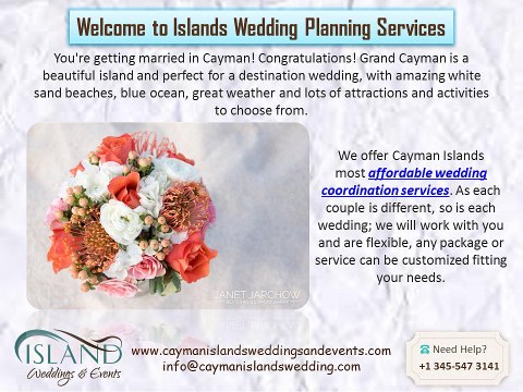 Choose the best for affordable wedding coordination services in Cayman Islands