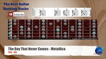 The Day That Never Comes - Metallica Guitar Backing Track with scale chart and chords