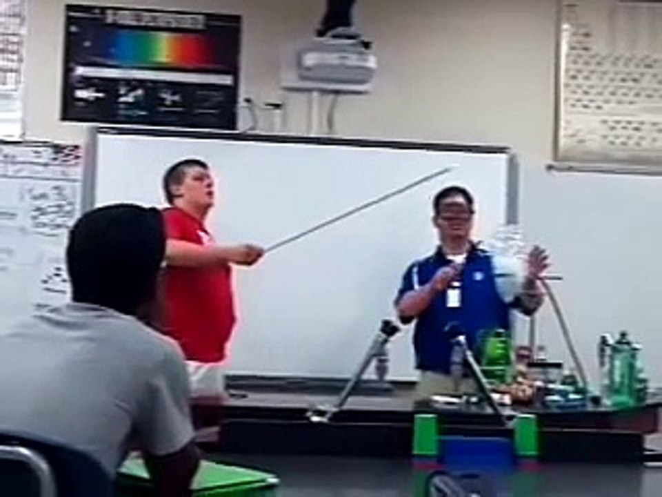 Highschool chemistry lab gets flooded