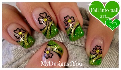 St. Patrick's Day Nail Art. Shamrock.