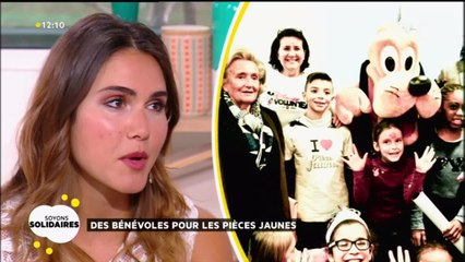 Joyce Jonathan est solidaire avec la Fondation Pièces Jaunes