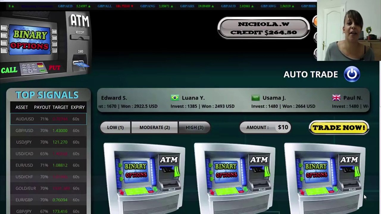 Binary Options ATM 10 Live Trades [Binary Options Trading 2016]