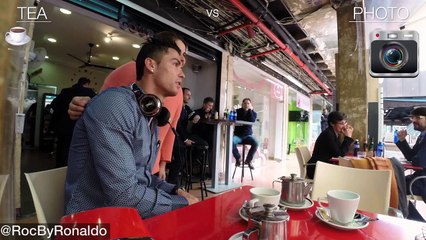 Quand Cristiano Ronaldo tente de prendre un thé en terrasse c’est assez compliqué