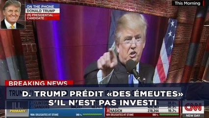 Donald Trump prédit «des émeutes» s'il n'est pas investi par son parti